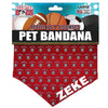 Customized Red Woofster Pet Bandana