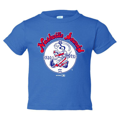 Nashville Sounds Infant Royal Slugger Throwback Tee