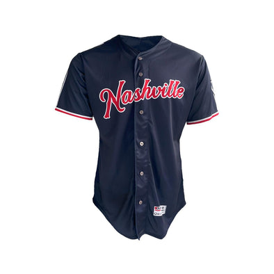 Nashville Sounds EvoShield Youth Navy Authentic Jersey