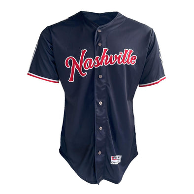 Nashville Sounds EvoShield Adult Navy Authentic Jersey