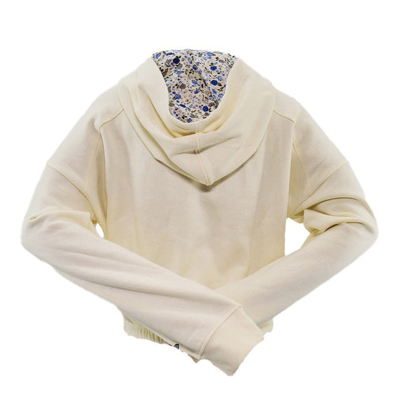 NE Ladies Flower Cropped Hoodie