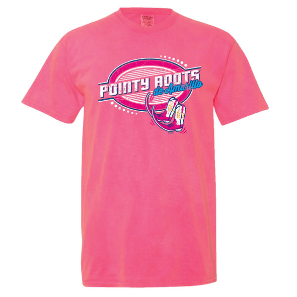 Amarillo Sod Poodles Pointy Boots Pink Abdelnaby Boots Tee