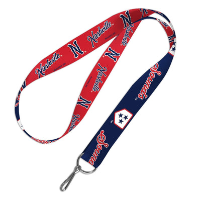 Nashville Sounds Red & Navy Lanyard