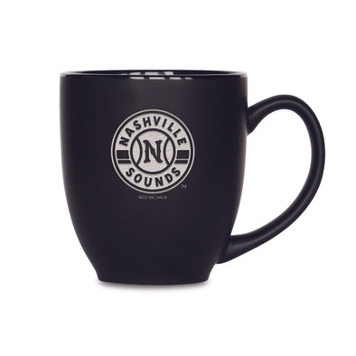 Nashville Sounds 16oz Black Primary Logo Bistro Mug