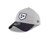 Nashville Sounds New Era Jr Grey & Navy Casual Classic Plate Logo Hat