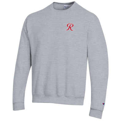 Tacoma Rainiers Champion Gray Embroidered R Crew
