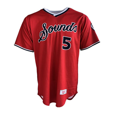 Nashville Sounds Wilson Authentic Game Used Red Alternate Jersey