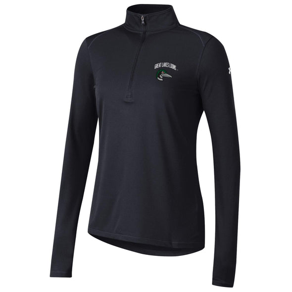 Great Lakes Loons Under Armour F22 Tech Black 1/4 Zip - Womens