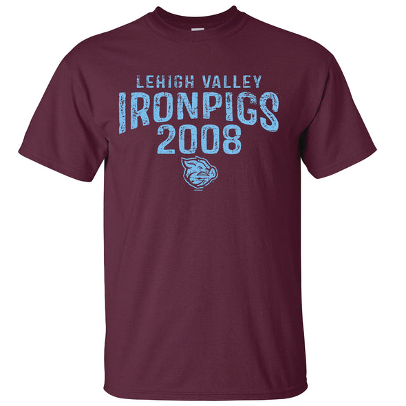 Lehigh Valley IronPigs Ainge Maroon Mens Tee