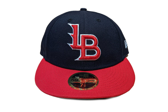 Louisville Bats New Era On-Field Low Profile 59FIFTY Fitted Hat - Navy/Red