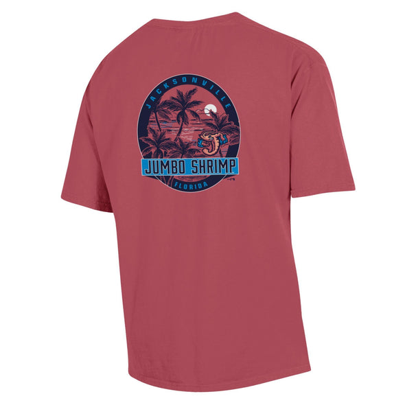 Jacksonville Jumbo Shrimp Comfort Wash Crimson Pocket Tee