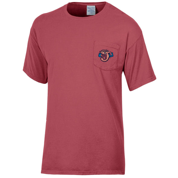 Jacksonville Jumbo Shrimp Comfort Wash Crimson Pocket Tee