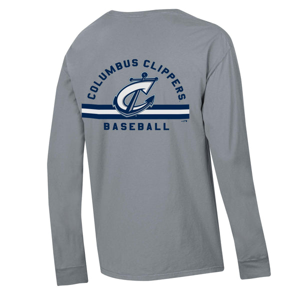 Columbus Clippers Hanes Comfort Wash Long Sleeve Pocket Tee