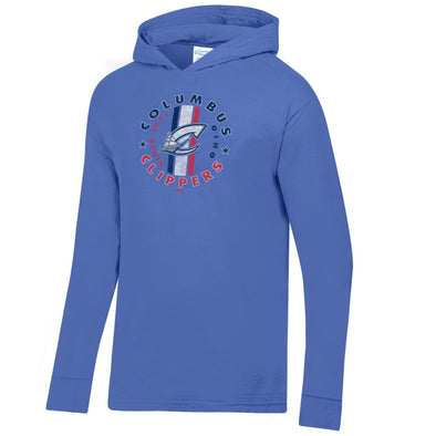 Columbus Clippers  Comfort Wash Long Sleeve Hooded Tee