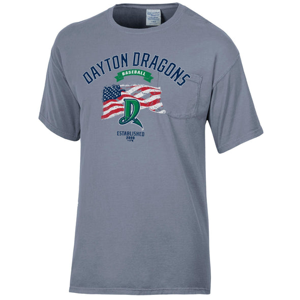 Comfort Wash Men's Pocket Flag Tee