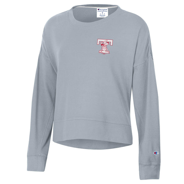 Toledo Mud Hens Ladies Sueded Crewneck