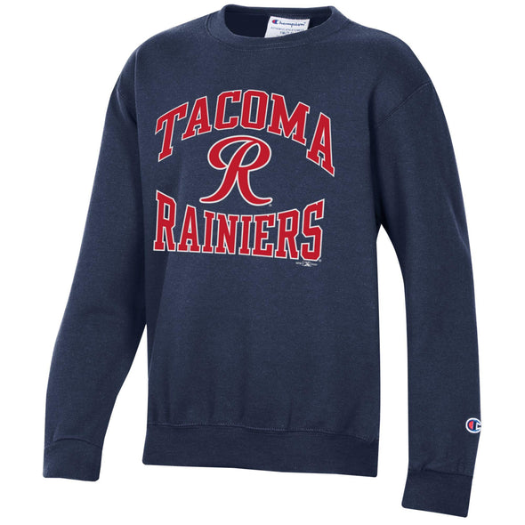 Tacoma Rainiers Champion Youth Navy Crew Neck