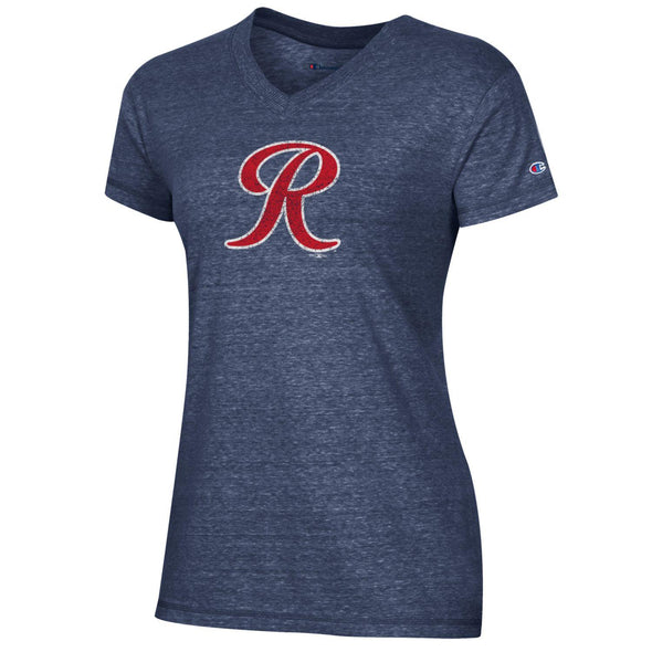 Tacoma Rainiers Champion Women's Navy Tri-Blend V-Neck