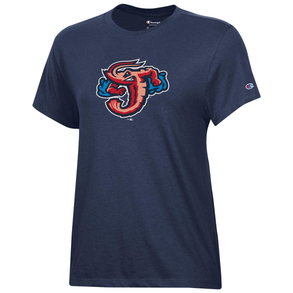 Jacksonville Jumbo Shrimp Champion Women's Marine Navy Tee