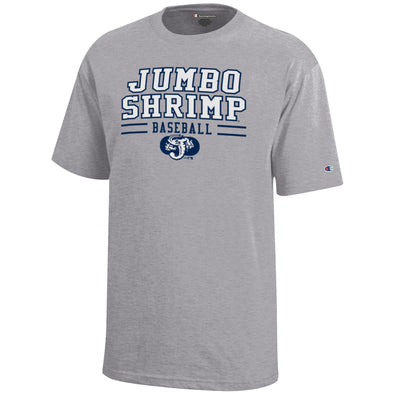 Jacksonville Jumbo Shrimp Champion Youth Oxford Gray Tee