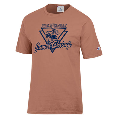 Jacksonville Jumbo Shrimp Champion Garment Dyed Canyon Red Tee