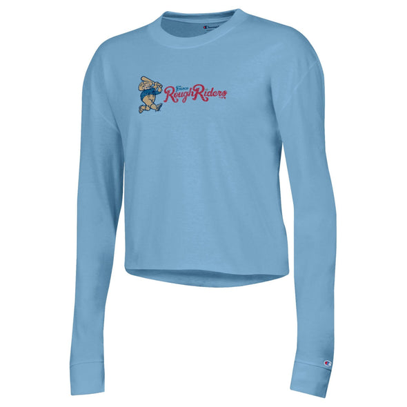 Champion Women's Blue Crop Long Sleeve
