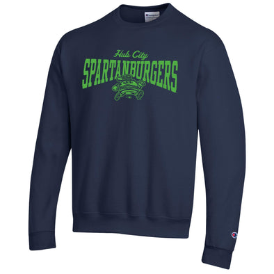 Navy All Green Logo Champion Sweatshirt