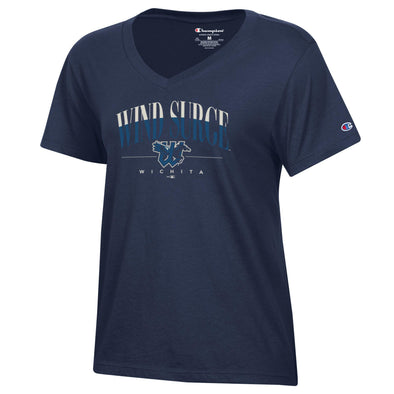 Wichita Wind Surge Women's Navy Core V-Neck Tee