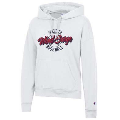 Wichita Wind Surge Women's White Powerblend Hoodie Sweatshirt