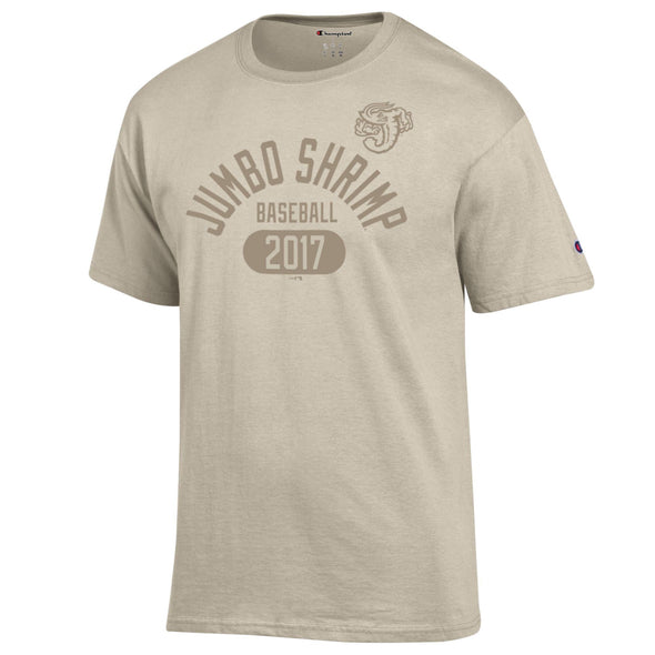 Jacksonville Jumbo Shrimp Champion Oatmeal Heather Basic Tee