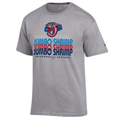 Jacksonville Jumbo Shrimp Champion Oxford Gray Basic Tee