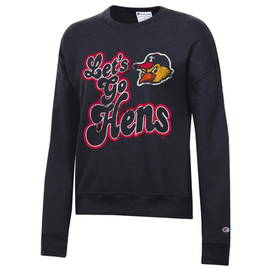 Toledo Mud Hens Black Rusch Go Hens Ladies Crewneck