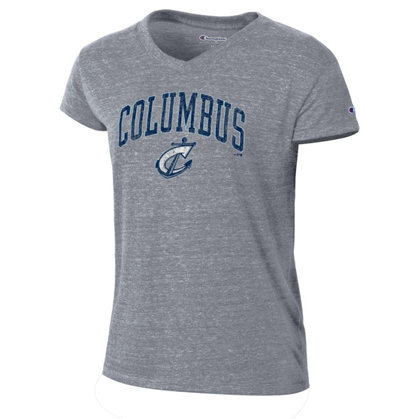 Columbus Clippers Champion Women's Tri-Blend V-Neck Tee