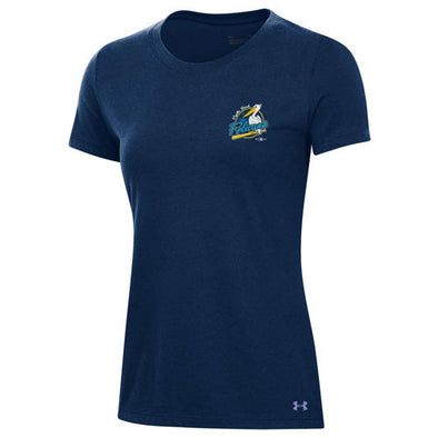 Myrtle Beach Pelicans Under Armour Ladies Navy Primary LC Logo Cotton Tee