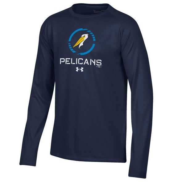 Myrtle Beach Pelicans Under Armour Youth Navy Long Sleeve Tech Tee