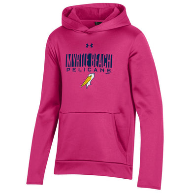Myrtle Beach Pelicans Under Armour Youth Pink Armour Hoody
