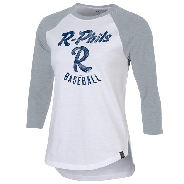 Women's UA White R-Phils Baseball Tee