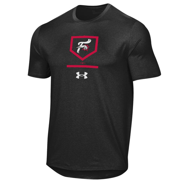 UA Black Home Plate Fightin Phils F-Fist Vent T-Shirt