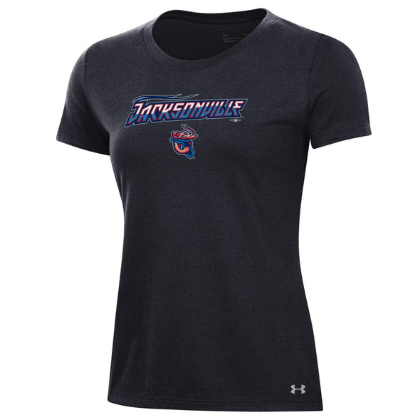 Jacksonville Jumbo Shrimp Under Armour Ladies Black Performance Cotton Tee