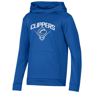 Columbus Clippers Under Armour Youth Royal Fleece Hood
