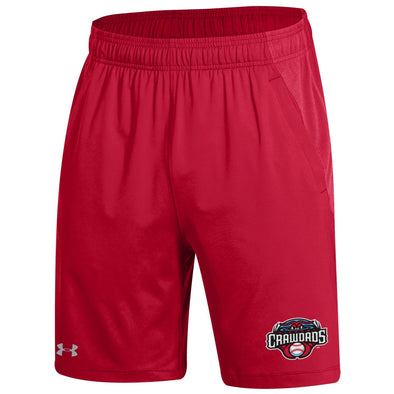 Hickory Crawdads Under Armour Red Mens Shorts