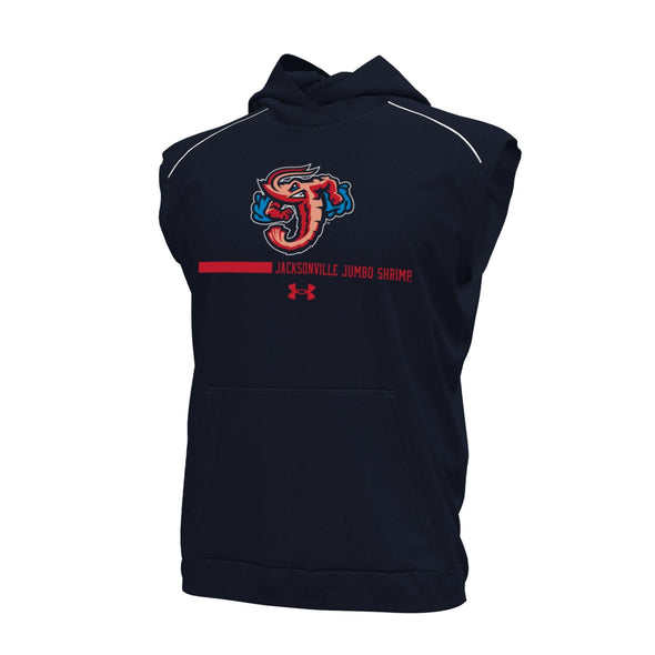 Jacksonville Jumbo Shrimp Under Armour Gameday Tech Terry Sleeveless Hood