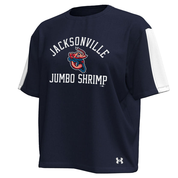 Jacksonville Jumbo Shrimp Under Armour Ladies Midnight Navy Gameday Tech Tee