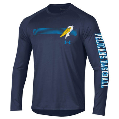 Myrtle Beach Pelicans Under Armour Navy Long Sleeve Tech Tee