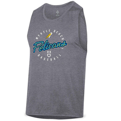 Myrtle Beach Pelicans Under Armour Carbon Heather Tech Tank