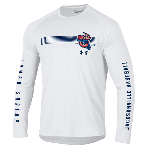 Jacksonville Jumbo Shrimp Under Armour White Tech L/S Tee