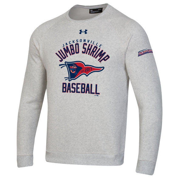 Jacksonville Jumbo Shrimp Under Armour Silver Heather All Day Crew Sweatshirt