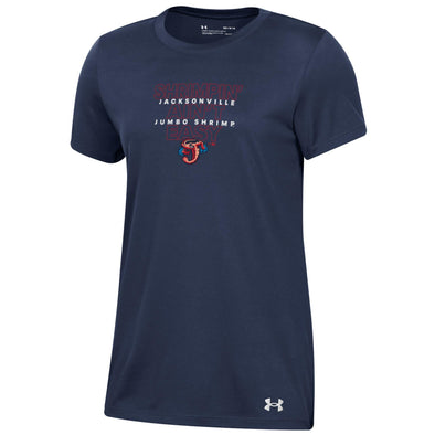 Jacksonville Jumbo Shrimp Under Armour Ladies Navy Tech Tee