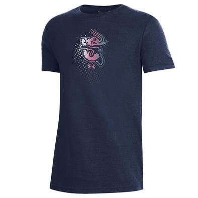 Jacksonville Jumbo Shrimp Under Armour Youth Girls Navy Performance Cotton Tee