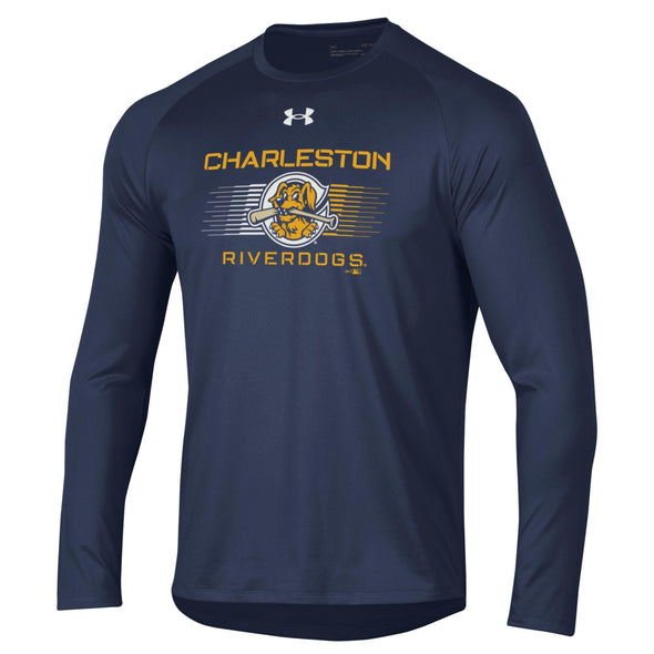 Charleston RiverDogs Under Armour L/S Midnight Navy Tech Tee